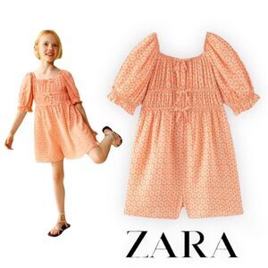 ZARA Kids | Orange | DAISY BOW JUMPSUIT